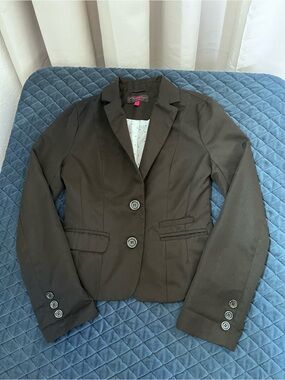 LOOK Women's Black Tailored Two-Button Blazer - S - Polka Dot Inside Lining